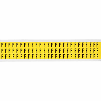 0.375" Vinyl N&L Black on Yellow F 78/PK