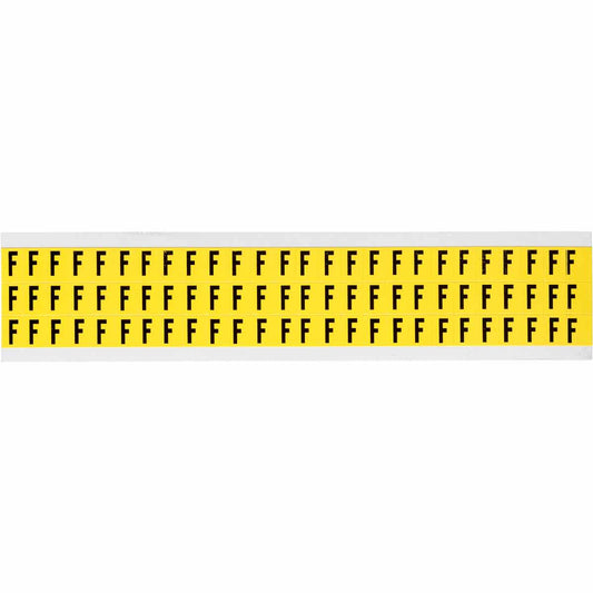0.375" Vinyl N&L Black on Yellow F 78/PK