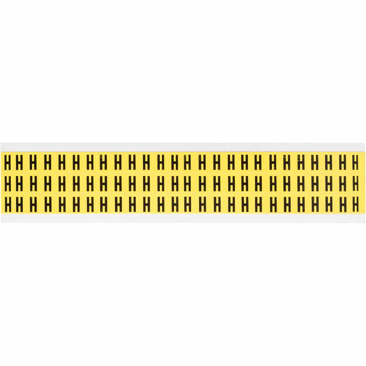 0.375" Vinyl N&L Black on Yellow H 78/PK