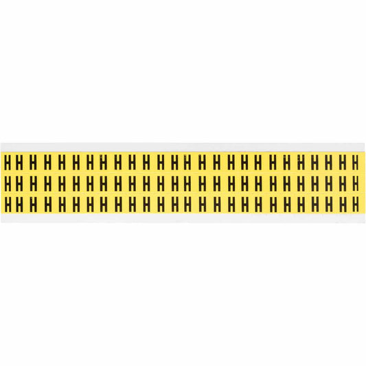 0.375" Vinyl N&L Black on Yellow H 78/PK