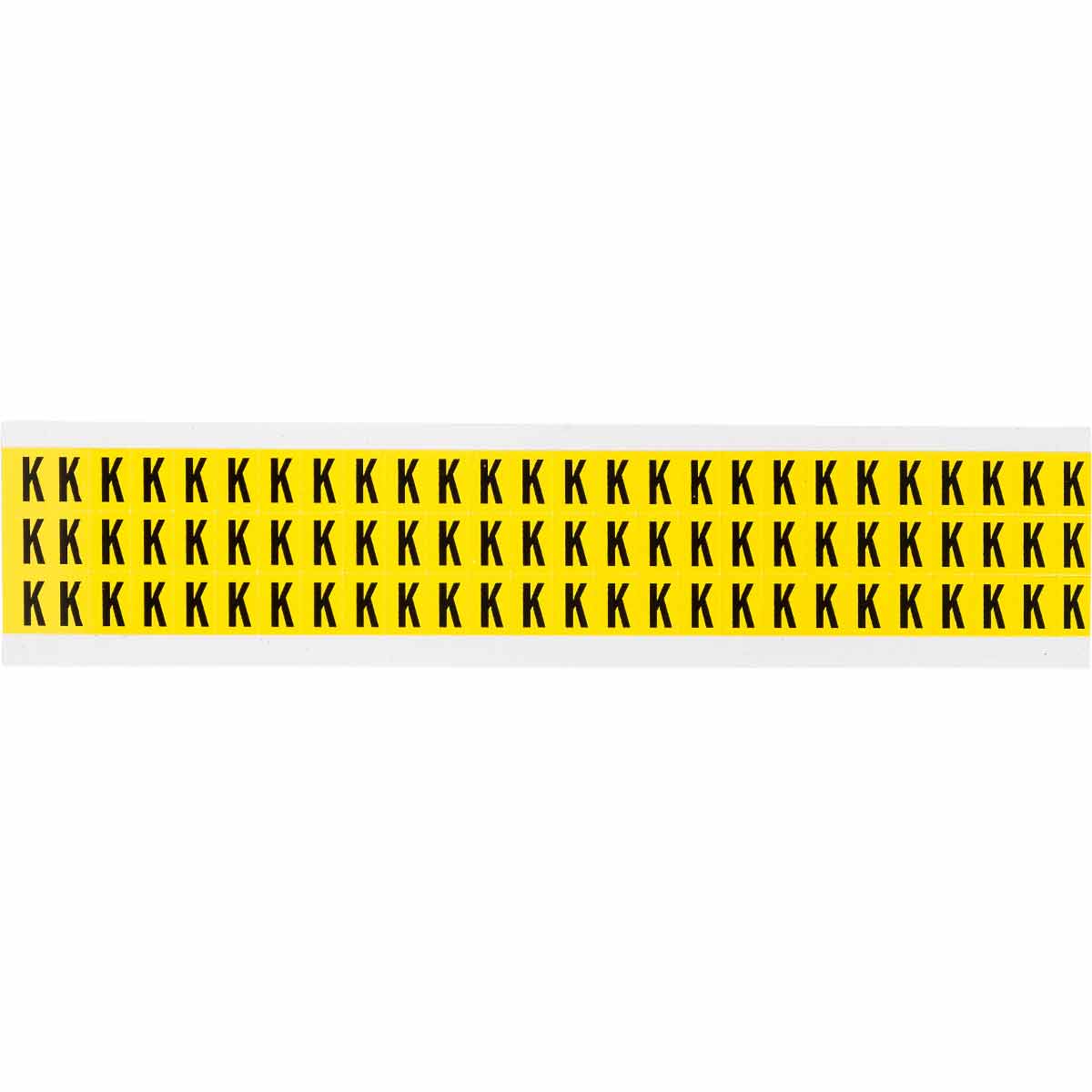 0.375" Vinyl N&L Black on Yellow K 78/PK