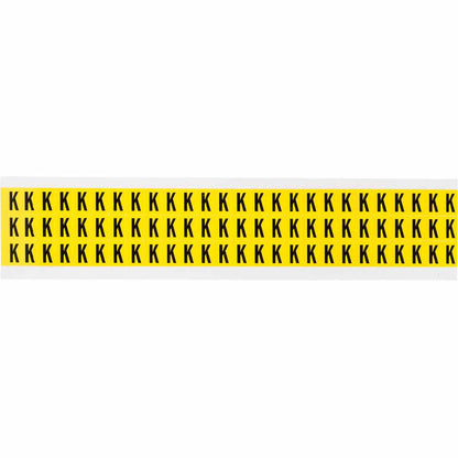 0.375" Vinyl N&L Black on Yellow K 78/PK