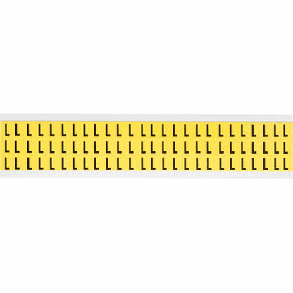 0.375" Vinyl N&L Black on Yellow L 78/PK