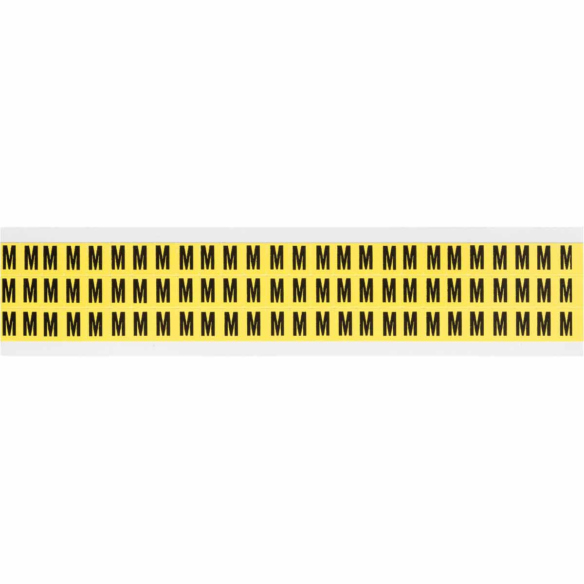 0.375" Vinyl N&L Black on Yellow M 78/PK