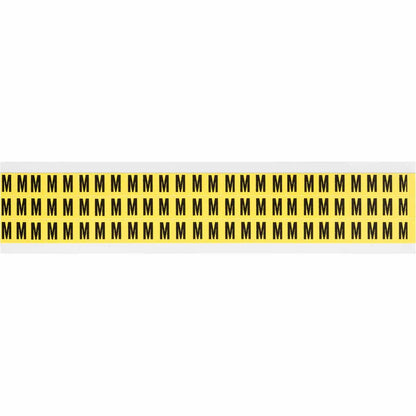 0.375" Vinyl N&L Black on Yellow M 78/PK
