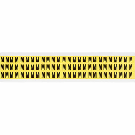 0.375" Vinyl N&L Black on Yellow M 78/PK
