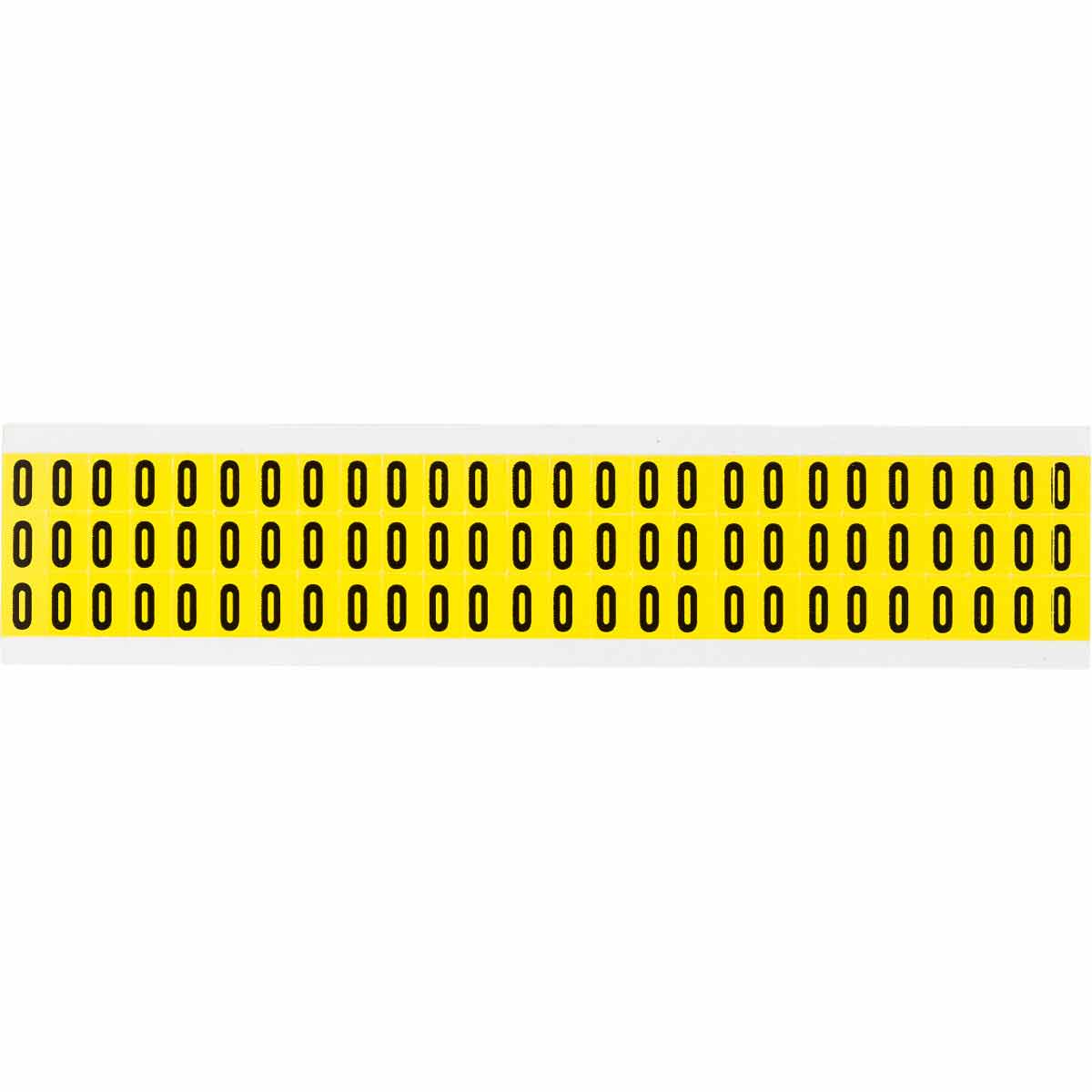 0.375" Vinyl N&L Black on Yellow O 78/PK