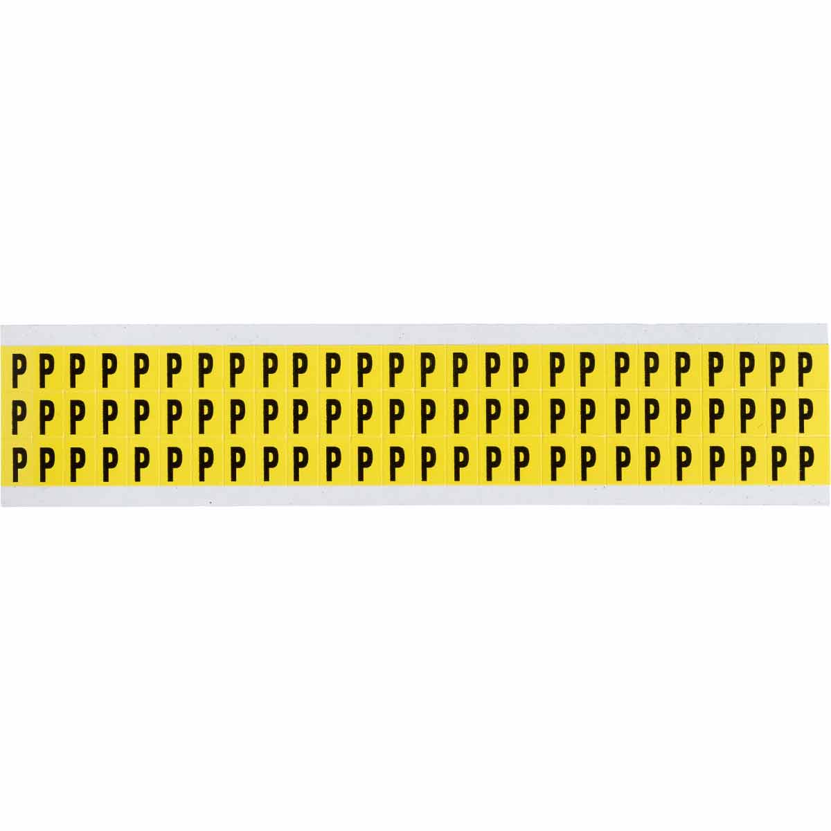 0.375" Vinyl N&L Black on Yellow P 78/PK