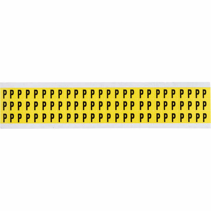 0.375" Vinyl N&L Black on Yellow P 78/PK