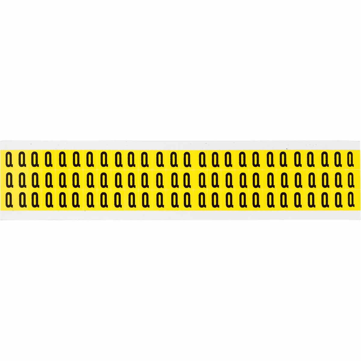 0.375" Vinyl N&L Black on Yellow Q 78/PK