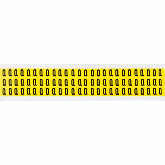 0.375" Vinyl N&L Black on Yellow Q 78/PK