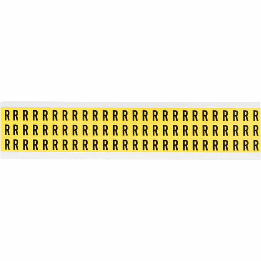 0.375" Vinyl N&L Black on Yellow R 78/PK
