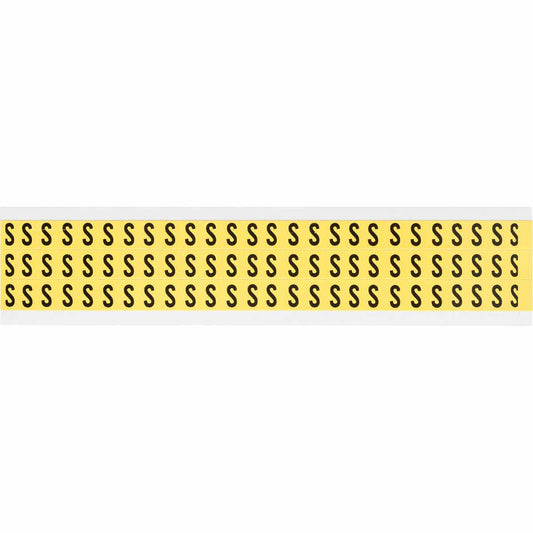 0.375" Vinyl N&L Black on Yellow S 78/PK