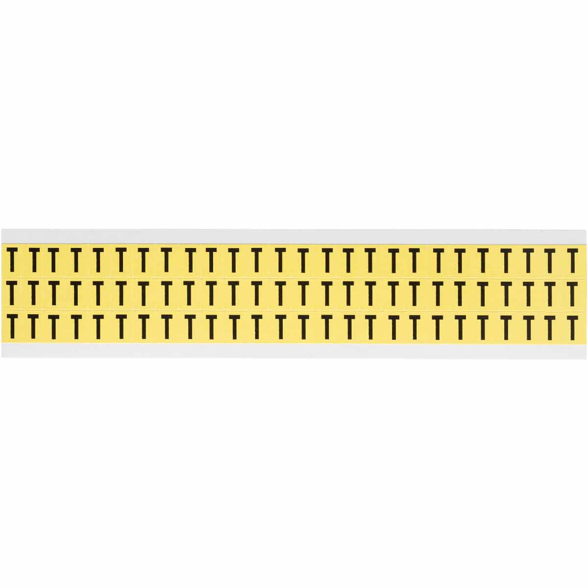 0.375" Vinyl N&L Black on Yellow T 78/PK