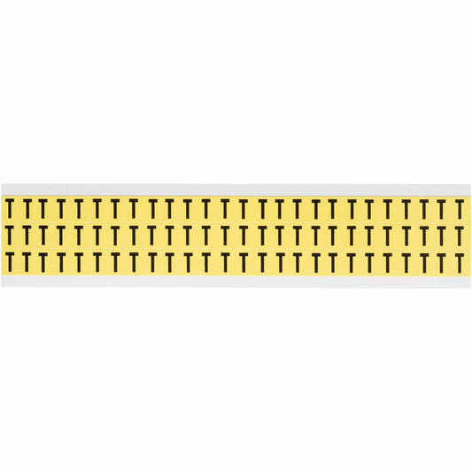 0.375" Vinyl N&L Black on Yellow T 78/PK