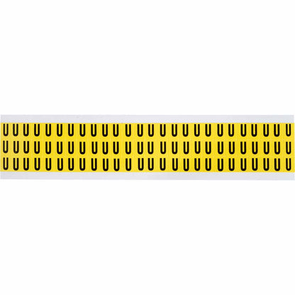 0.375" Vinyl N&L Black on Yellow U 78/PK
