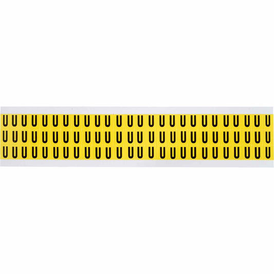 0.375" Vinyl N&L Black on Yellow U 78/PK