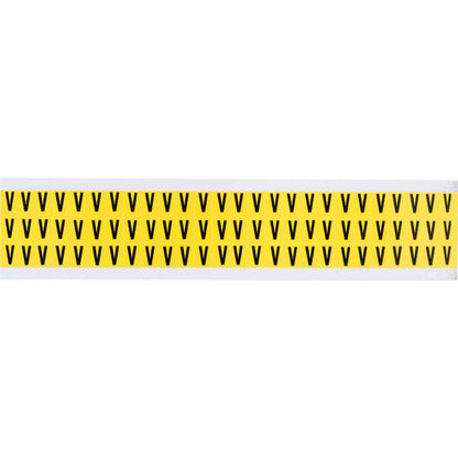 0.375" Vinyl N&L Black on Yellow V 78/PK
