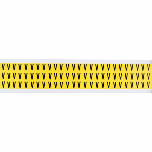 0.375" Vinyl N&L Black on Yellow V 78/PK