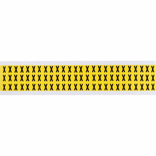 0.375" Vinyl N&L Black on Yellow X 78/PK