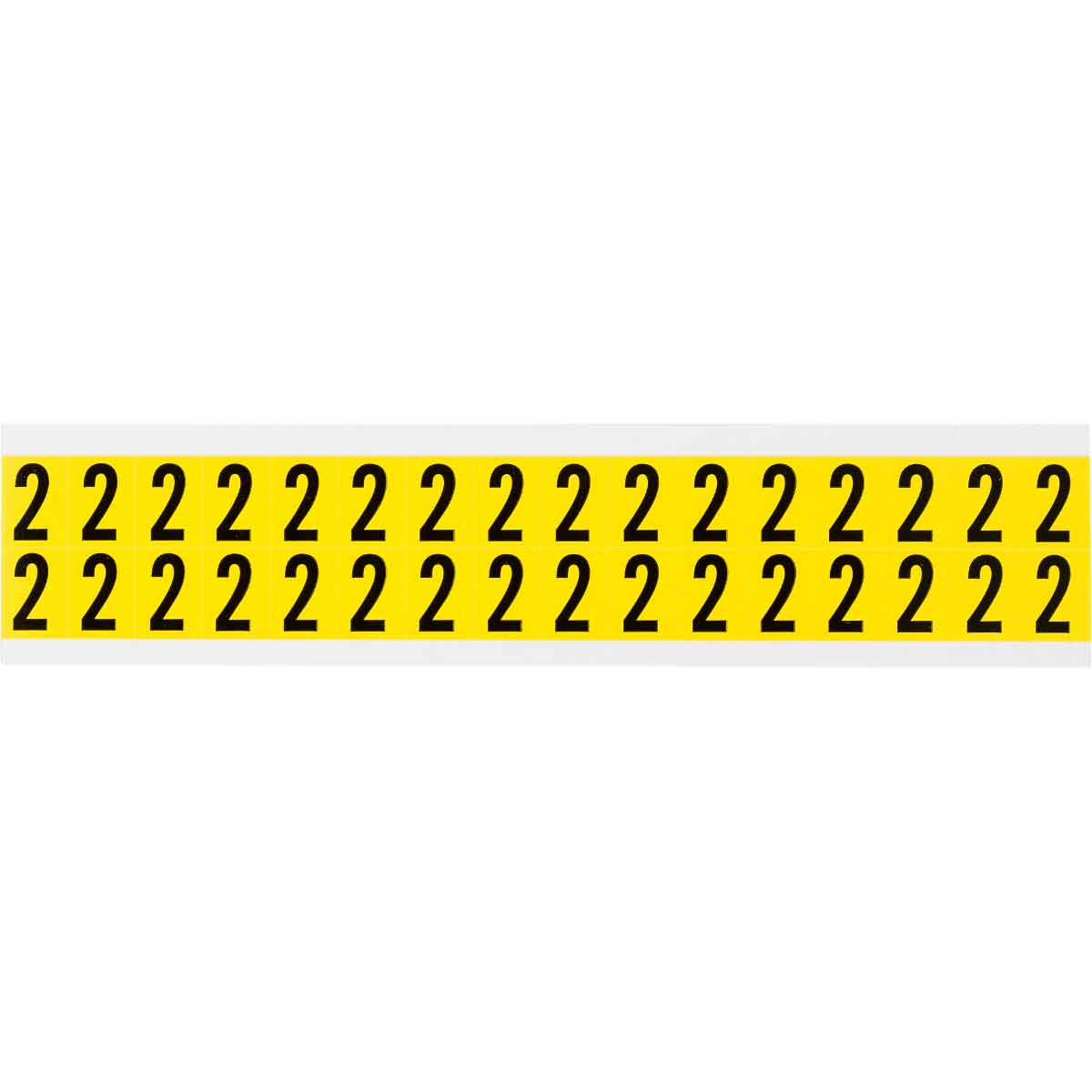 0.625" Vinyl N&L Black on Yellow 2 32/PK