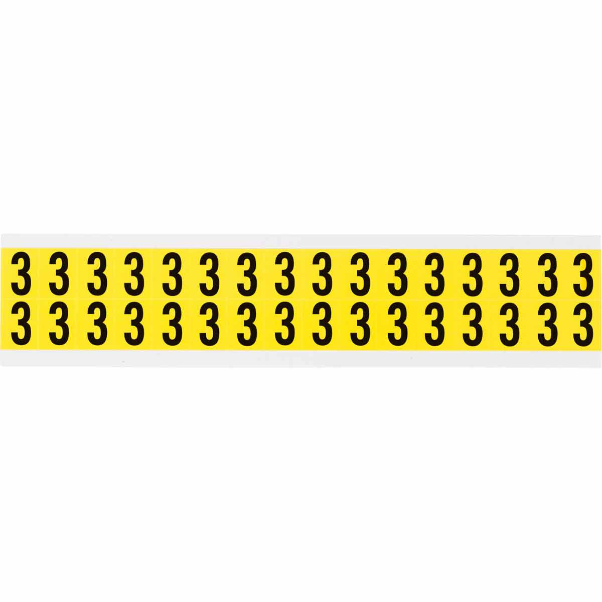 0.625" Vinyl N&L Black on Yellow 3 32/PK