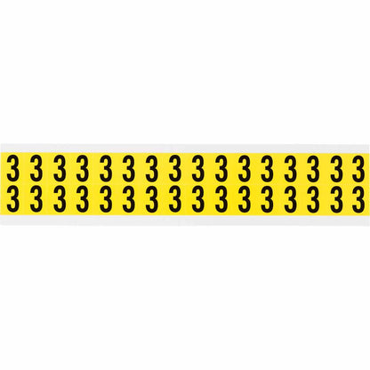 0.625" Vinyl N&L Black on Yellow 3 32/PK