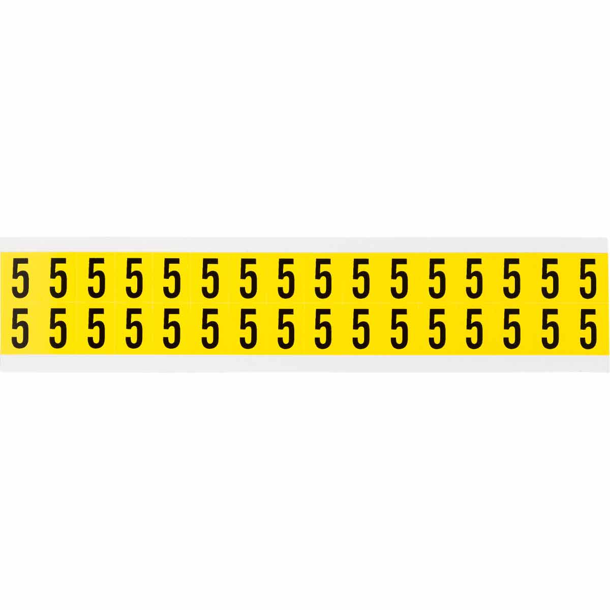 0.625" Vinyl N&L Black on Yellow 5 32/PK