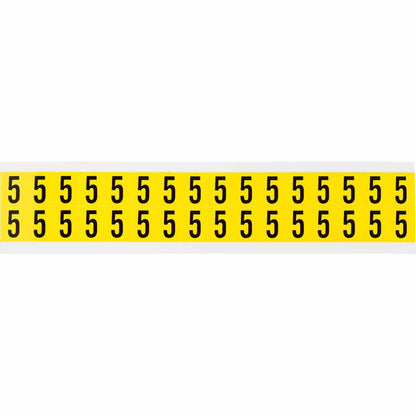 0.625" Vinyl N&L Black on Yellow 5 32/PK