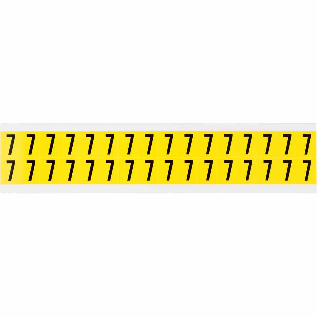 0.625" Vinyl N&L Black on Yellow 7 32/PK