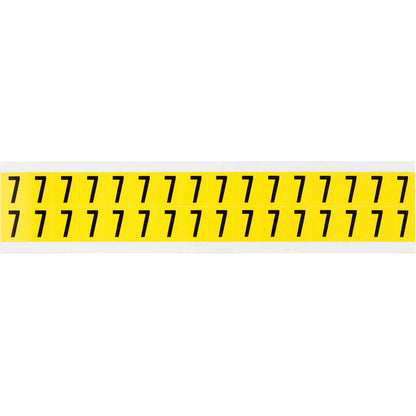 0.625" Vinyl N&L Black on Yellow 7 32/PK