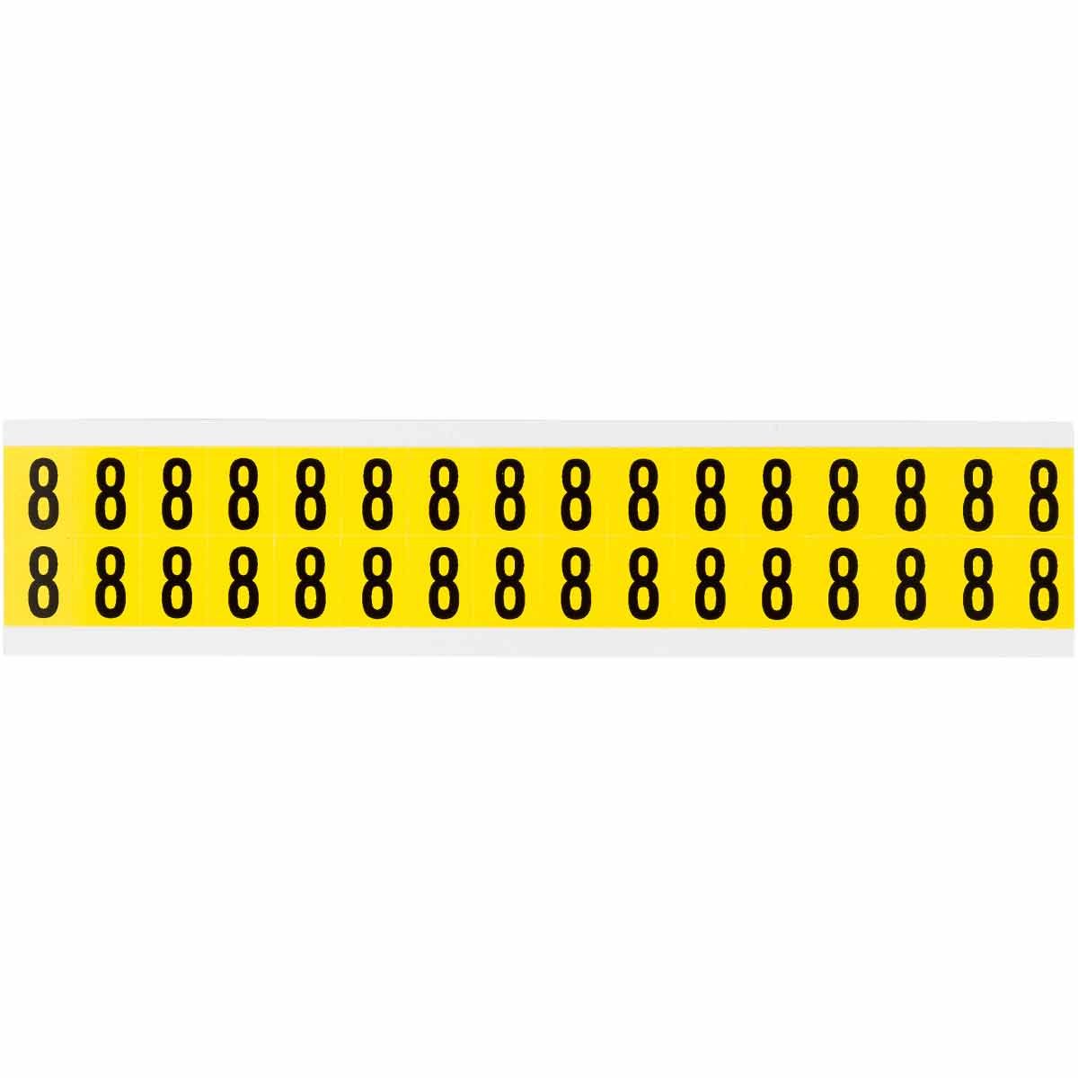 0.625" Vinyl N&L Black on Yellow 8 32/PK