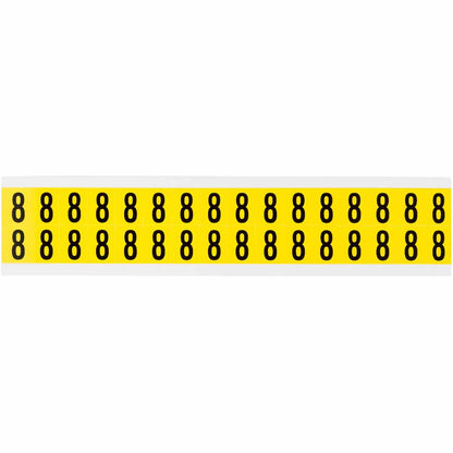 0.625" Vinyl N&L Black on Yellow 8 32/PK