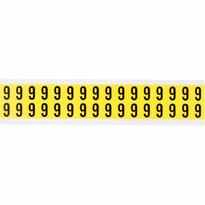 0.625" Vinyl N&L Black on Yellow 9 32/PK