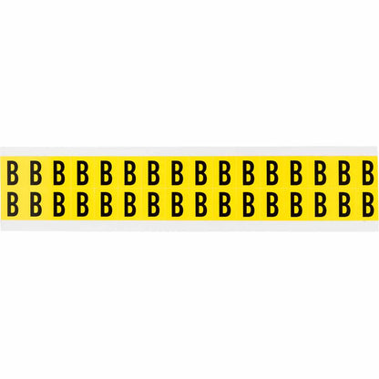 0.625" Vinyl N&L Black on Yellow B 32/PK