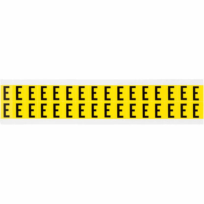 0.625" Vinyl N&L Black on Yellow E 32/PK