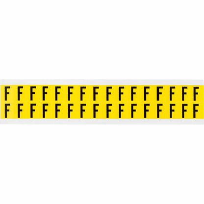 0.625" Vinyl N&L Black on Yellow F 32/PK