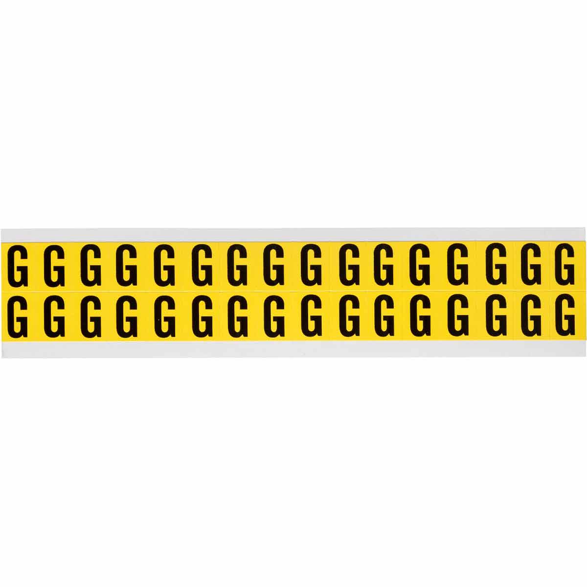0.625" Vinyl N&L Black on Yellow G 32/PK