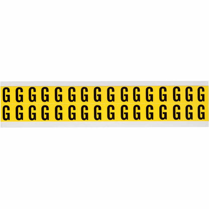 0.625" Vinyl N&L Black on Yellow G 32/PK