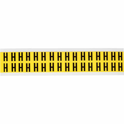 0.625" Vinyl N&L Black on Yellow H 32/PK