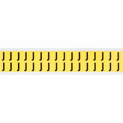 0.625" Vinyl N&L Black on Yellow J 32/PK
