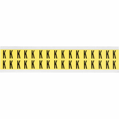 0.625" Vinyl N&L Black on Yellow K 32/PK