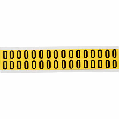 0.625" Vinyl N&L Black on Yellow O 32/PK