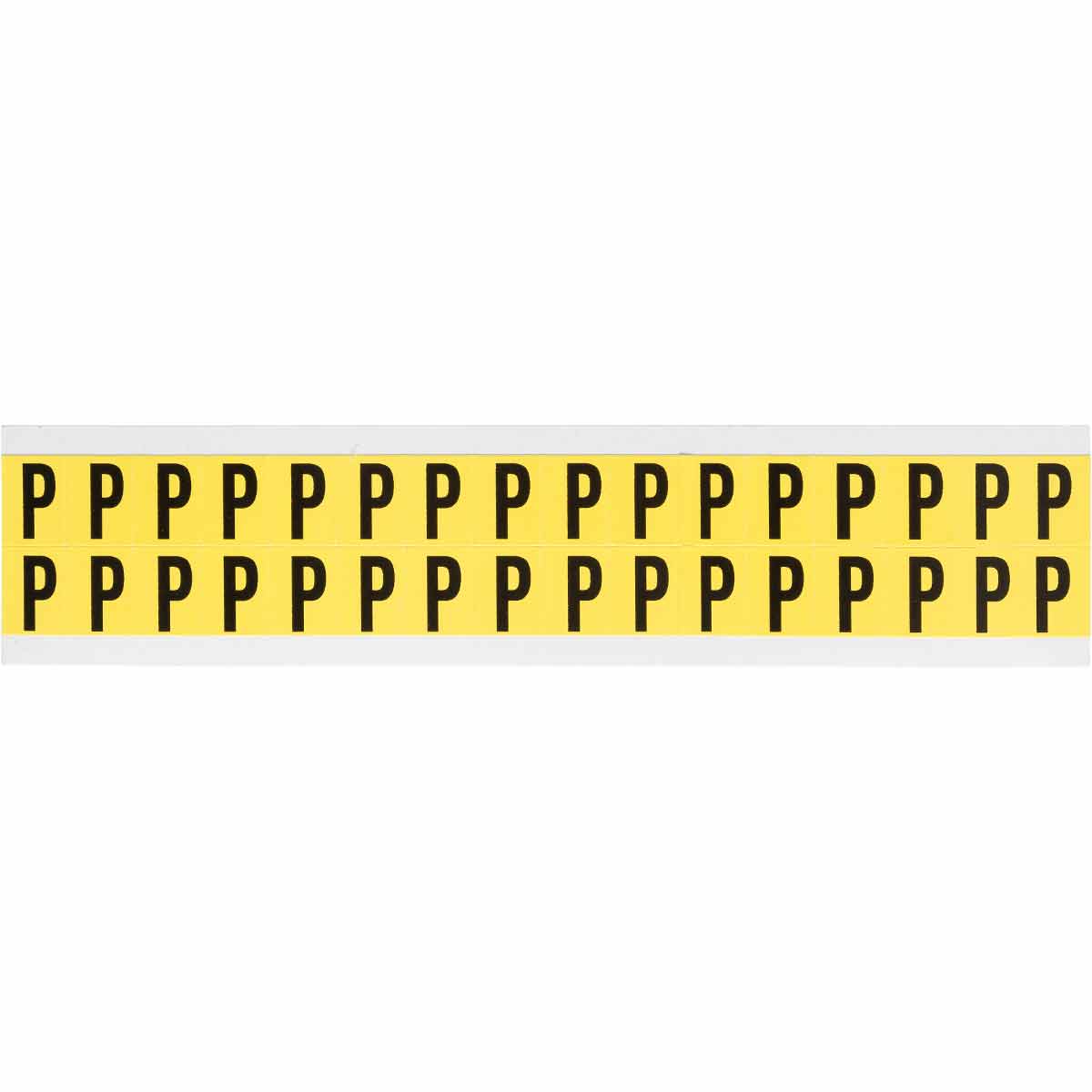0.625" Vinyl N&L Black on Yellow P 32/PK