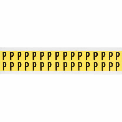 0.625" Vinyl N&L Black on Yellow P 32/PK
