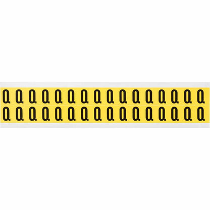 0.625" Vinyl N&L Black on Yellow Q 32/PK