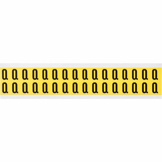 0.625" Vinyl N&L Black on Yellow Q 32/PK