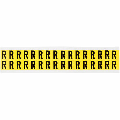 0.625" Vinyl N&L Black on Yellow R 32/PK