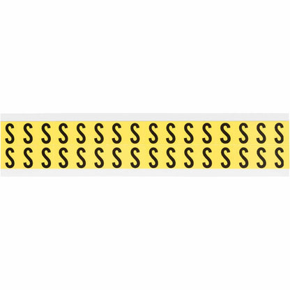 0.625" Vinyl N&L Black on Yellow S 32/PK