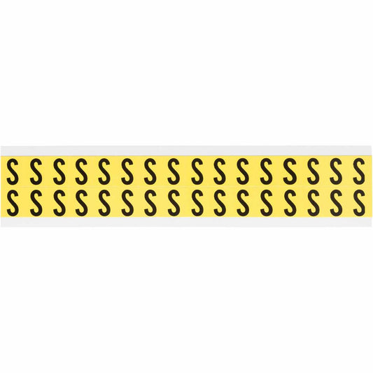 0.625" Vinyl N&L Black on Yellow S 32/PK